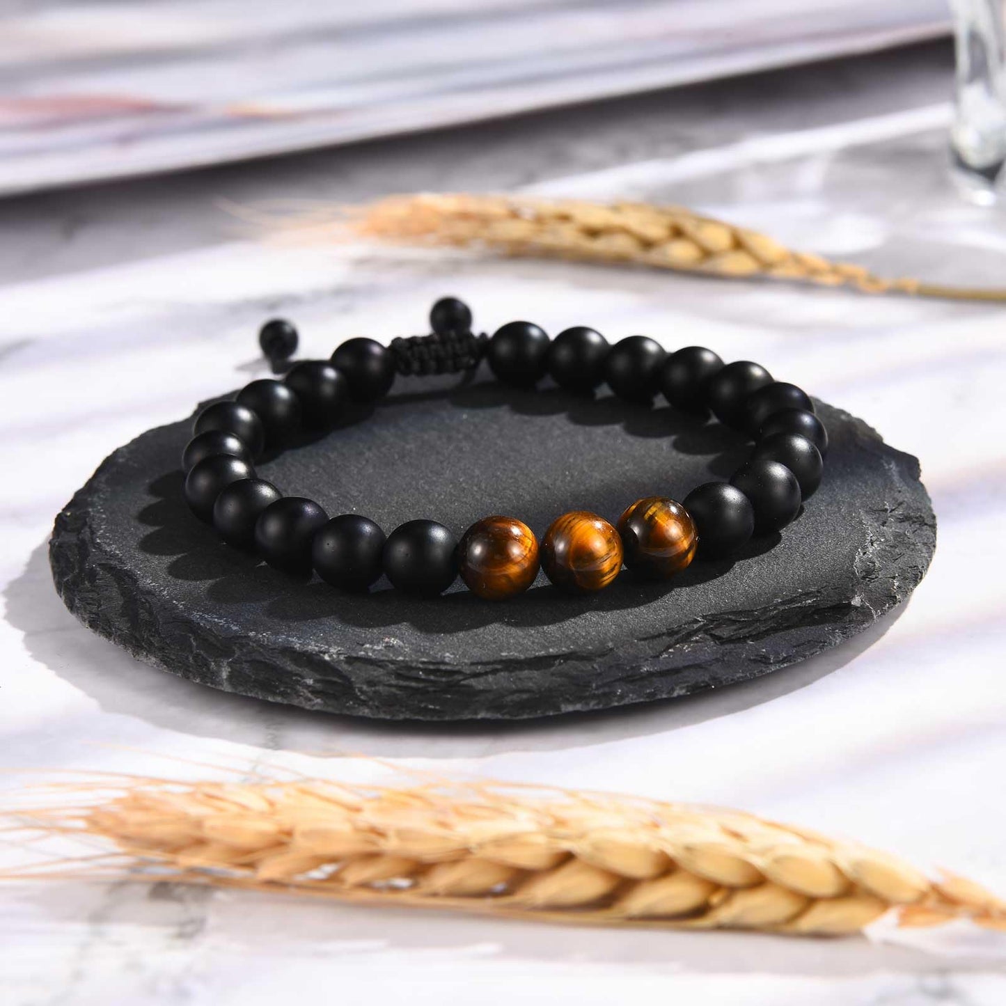 EFVISD Get Well Soon Gifts for Him: Natural Stone Healing Bracelet, Inspirational Feel Better Gift