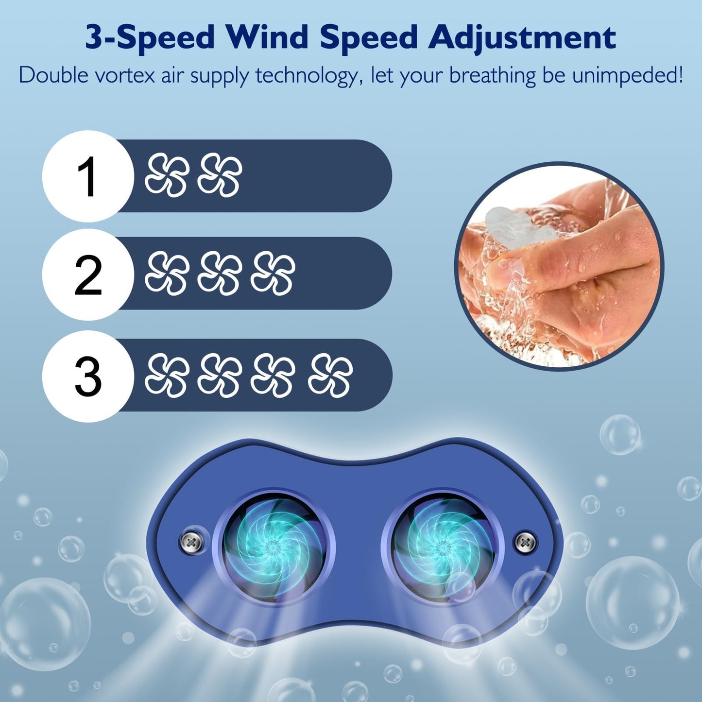 Anti Snoring Devices, Double Vortex Anti Snoring Device, Snoring Solution, Adjustable Wind Speed, Suitable for All Nose Shapes, Stop Snoring Suitable for Men and Women, Blue-GHS SA7