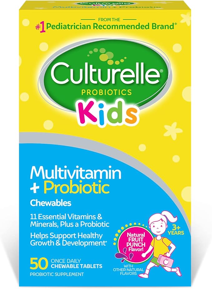 Culturelle Kids Purely Probiotics Packets Daily Supplement & Kids Complete Chewable Multivitamin + Probiotic for Kids