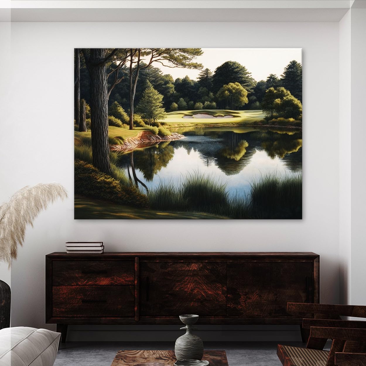 Sense Canvas Golf Realistic Course 10 Canvas Art - Home Decor Wall Art Print Poster Painting Medium 24x18 / 0.75"