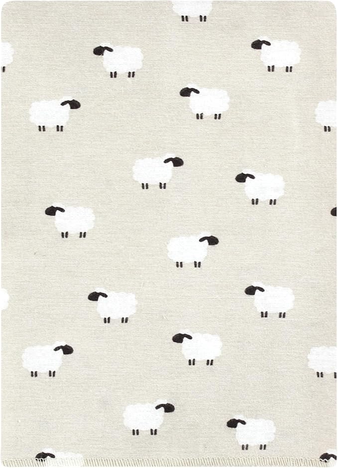 Luvable Friends Hudson Baby Flannel Burp Cloths 12pk, Beige Sheep