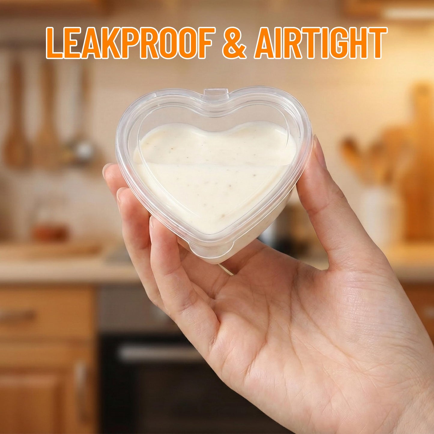 ICYANG 50-Pack Heart Shaped Jello Shot Cups with Lids, 1.5Oz Plastic Small Heart Containers for Party Favors, Desserts