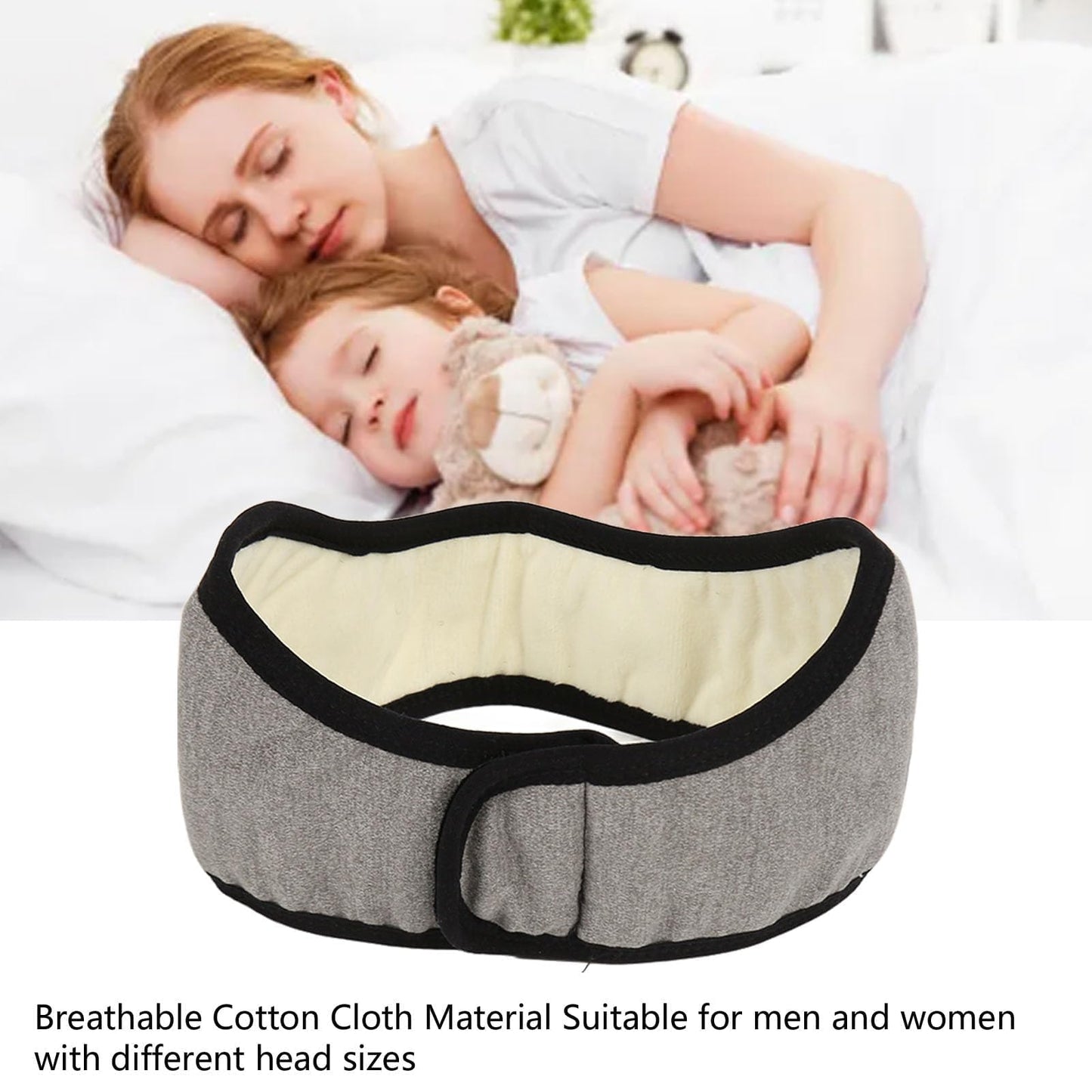 Agatige Sleep Ear Muffs, Soundproof Sleep Earmuff Headband Sleeping Noise Cancelling Ear Wrap Muffs Winter Women Sleep Mask for Men Women (1, Grey)