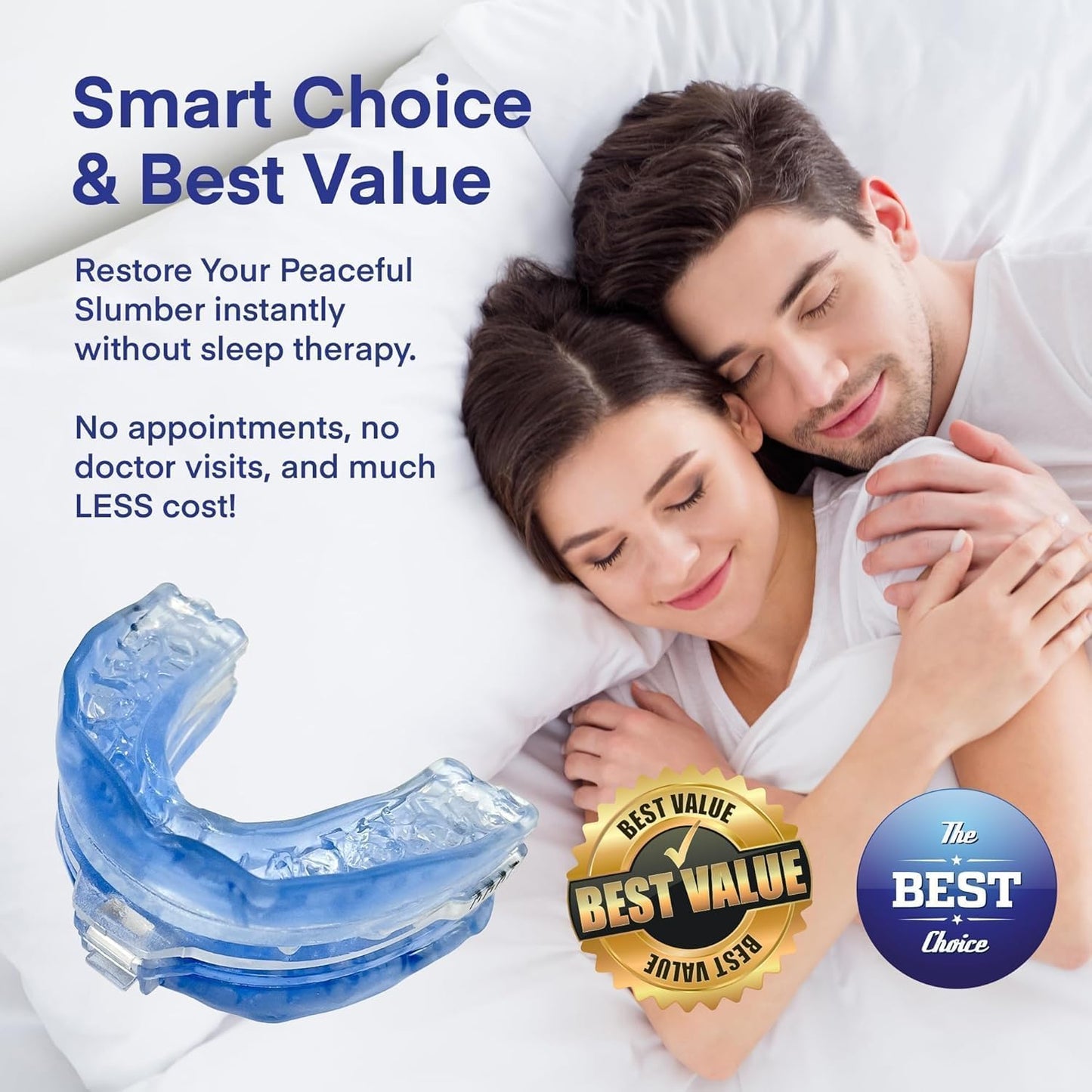 Difiney Anti Snoring Device: FDA-Cleared Snoring Solution – Adjustable Snore Stopper Mouth Guard for Men & Women – Anti Snoring Mouthpiece to Improve Sleep – Reusable Night Use