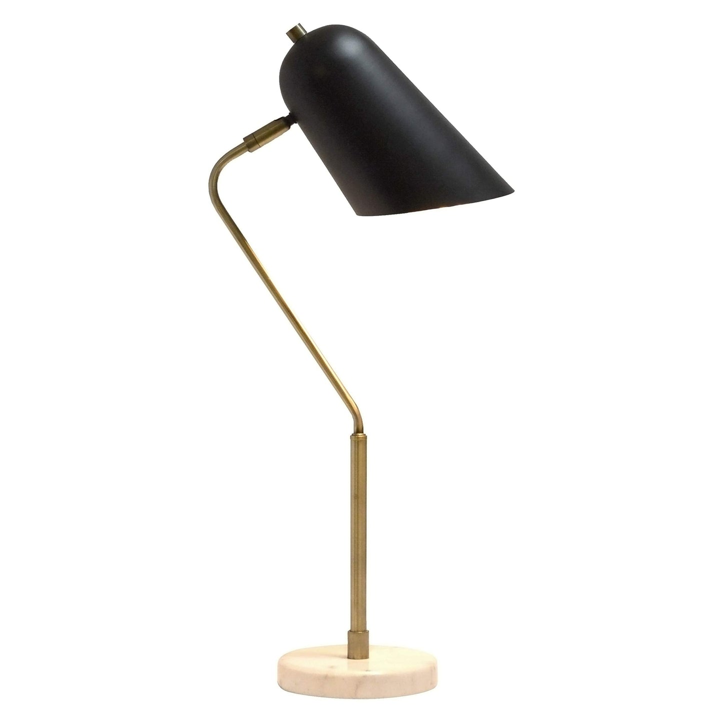Elegant Designs Arched Desk Lamp, Antique Brass, Metal, 9.5inL x 6inW x 23.5inH, Model LD1058-ABS
