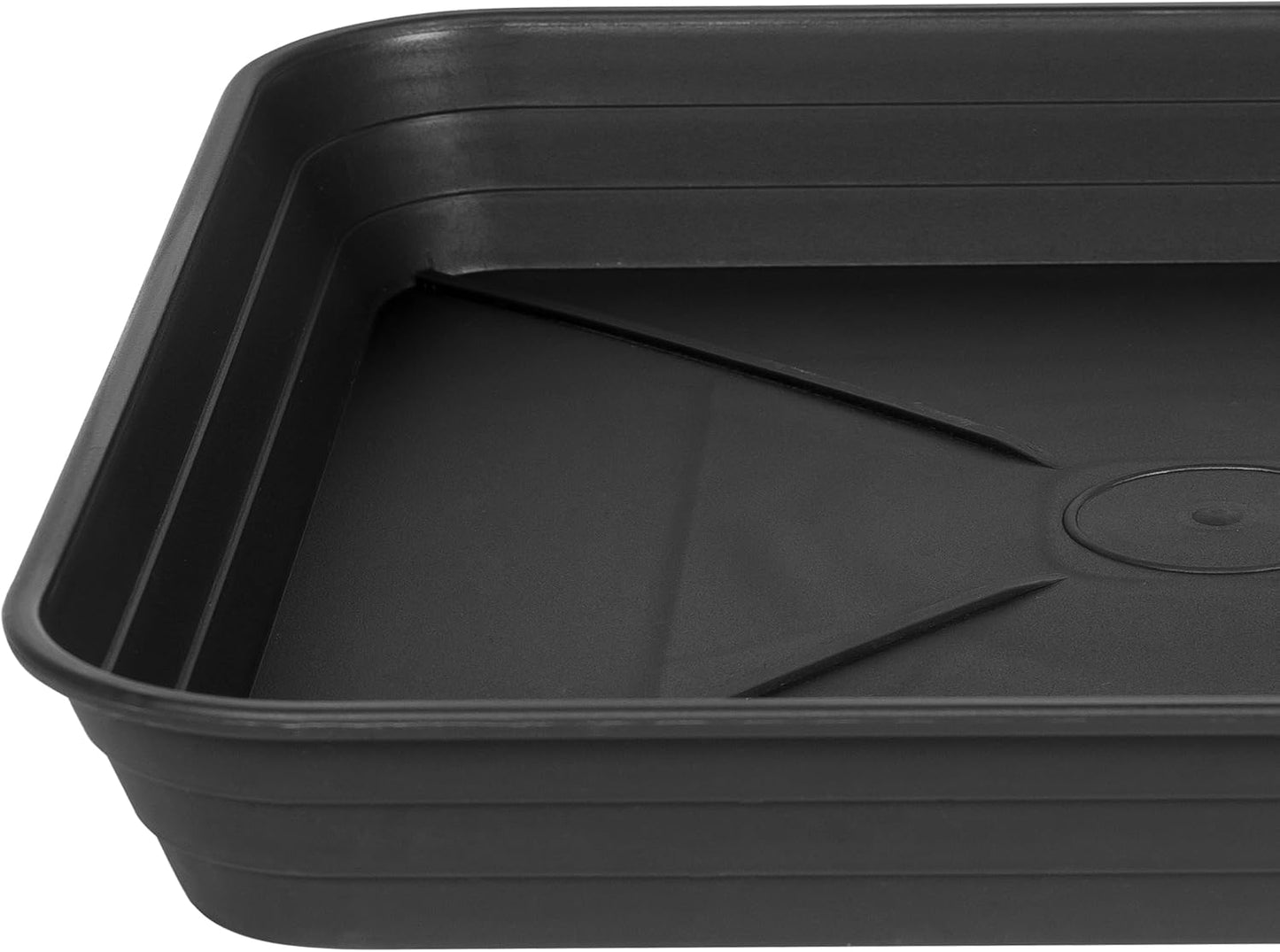 4 Pack Square Plant Saucer Tray 16 inch, Heavy Duty Plastic Plant Saucers for Indoors Outdoor, Flower Plant Drip Trays for Pots, Square Seed Starting Tray, Seedling Growing Trays