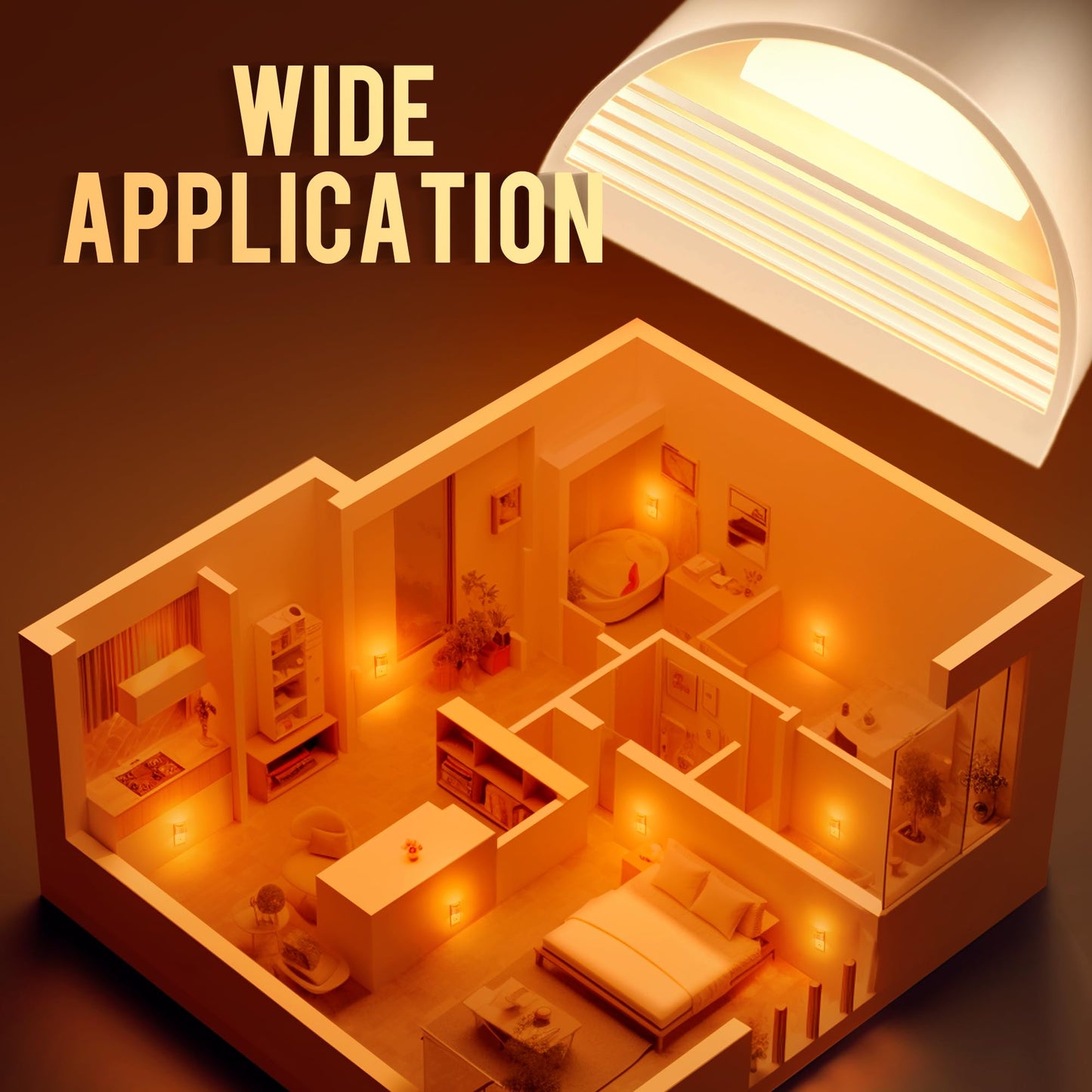 Doresshop Led Night Light[2 Pack]  Night Lights Plug Into Wall  3 Level Brightness Adjustable Plug In Night Light  Dusk To Dawn Sensor Nightlights For mature-themeds Bedroom Bathroom Hallway Amber White Cover