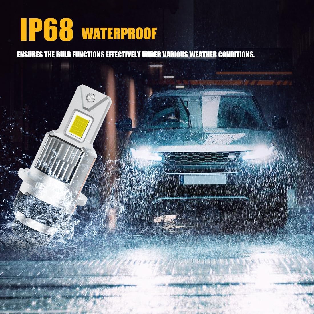Novcapar D2R D2S Led Bulb 70W High Power 24000Lm +600% Brightness 6500K Cool White High And Low Beam Xenon Hid Replacement Lights  Plug And Play D2S Led Bulbs Canbus Error Free Fog Light Bulbs