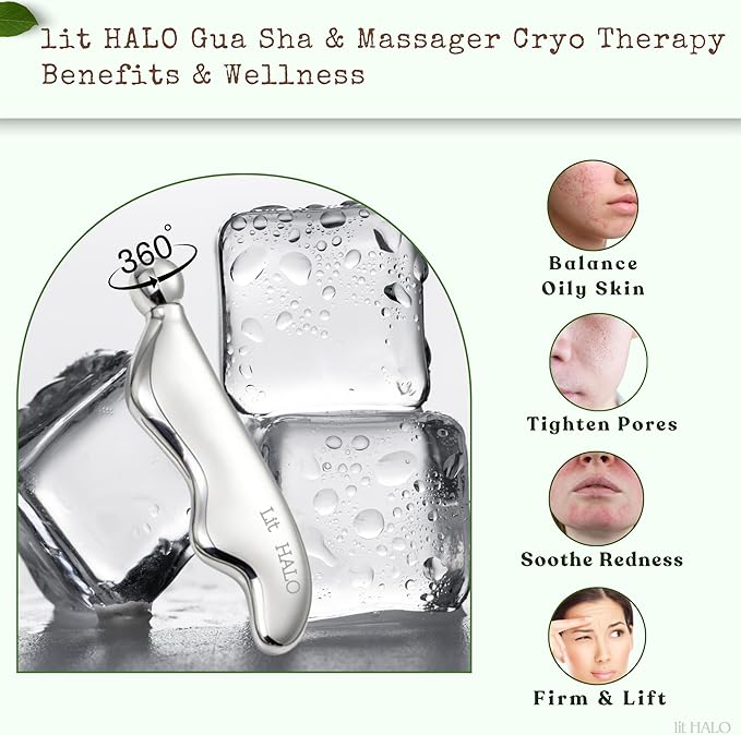 4-in-1 Stainless Steel Gua Sha & Massager | Facial Sculpting, Neck & Body Lymphatic Drainage, Muscle Tension Relief, Puffiness Reducer, Circulation Booster