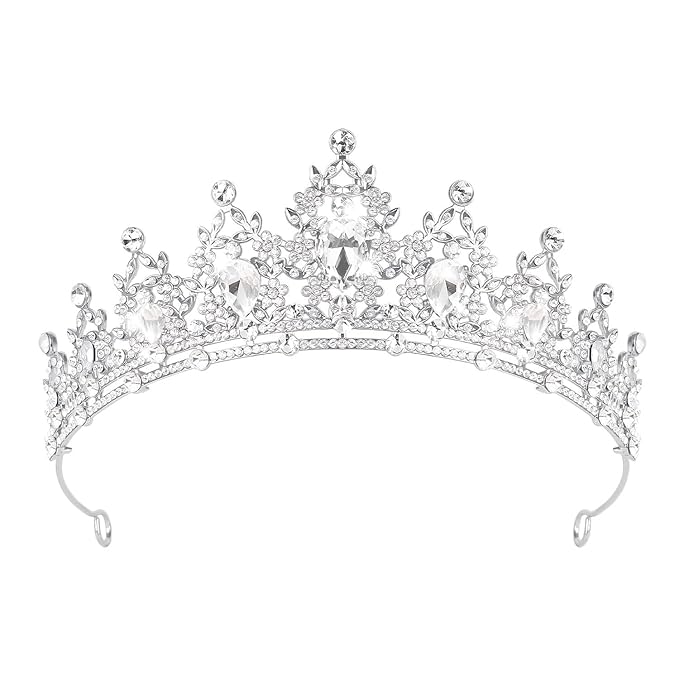Tiara for Women, Crown and Tiara for Girl Princess, Bride Wedding Happy Birthday Halloween Cosplay Hair Accessories Decora...