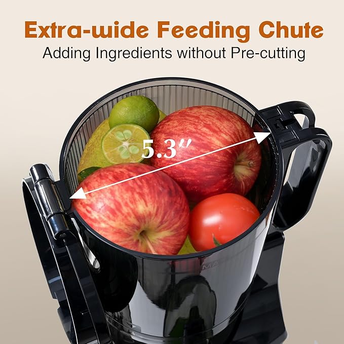 Fretta Juicer Machine, 5.3'' Wide Feed Chute Juicer Machines