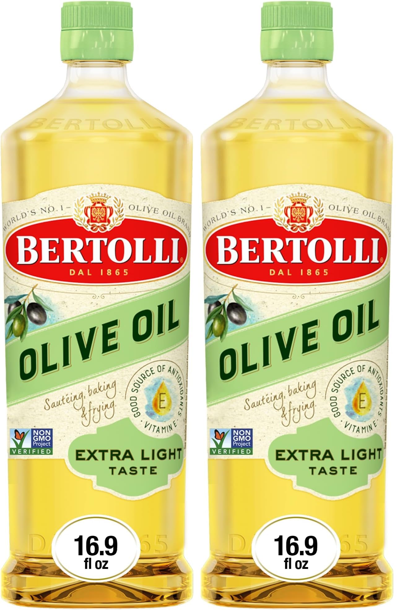Bertolli Olive Oil, Extra Light, 16.9 fl oz (Pack of 2)