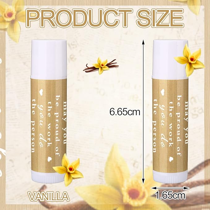 Demissle 24 Pcs Thank You Lip Balm Appreciation Gifts Bulk Inspirational You're the Balm Vanilla Ingredients Lips Care for Thanksgiving Christmas Appreciation Favor Employee Coworker Volunteer