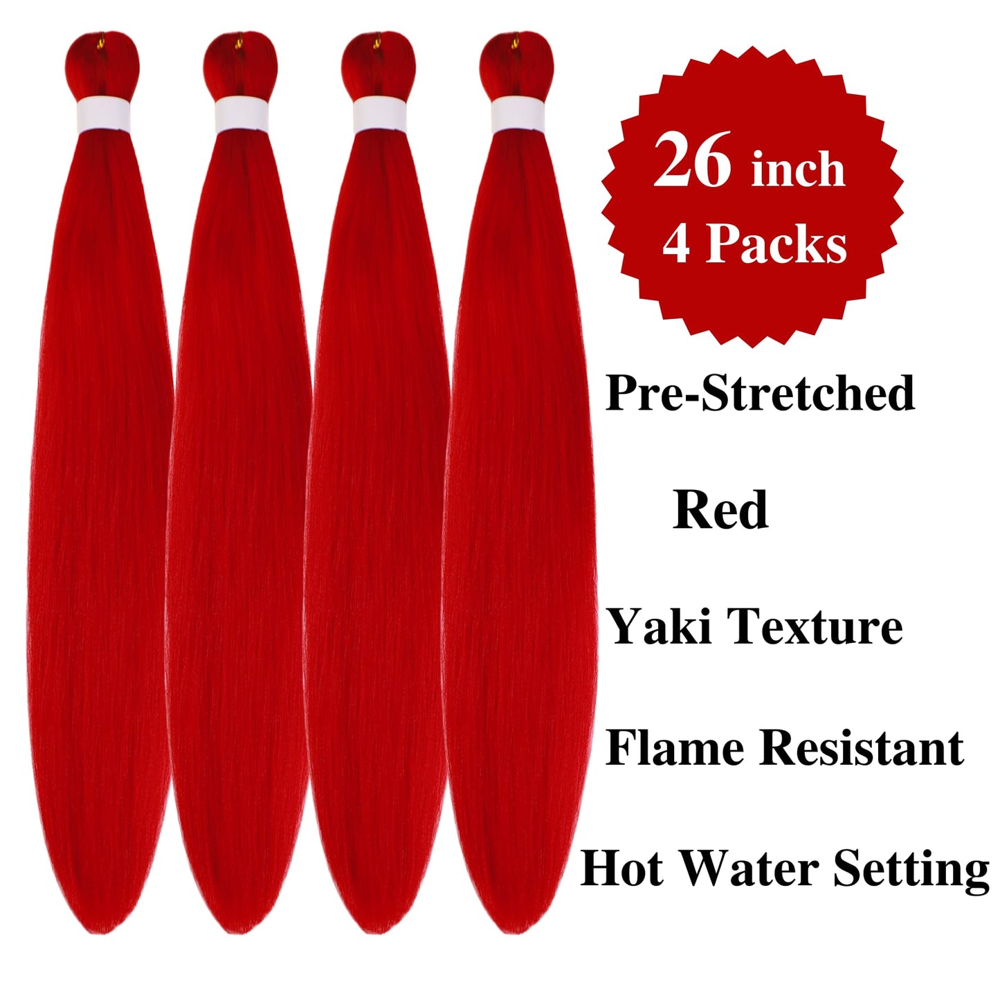 Red Braiding Hair Pre stretched Boho Hair for Mermaid Braiding Hair Extensions Micro Curl Boho Braids Curly Crochet Bohemian Bra
