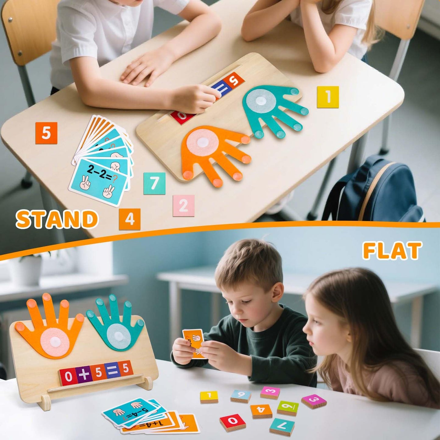 RE:BLEU Montessori Toys for 3 Year Old – Educational Math Learning Toys for Kids 3-5, Number Blocks for Preschool & Kindergarten, Math Manipulatives for Toddlers, Preschool Learning Activities