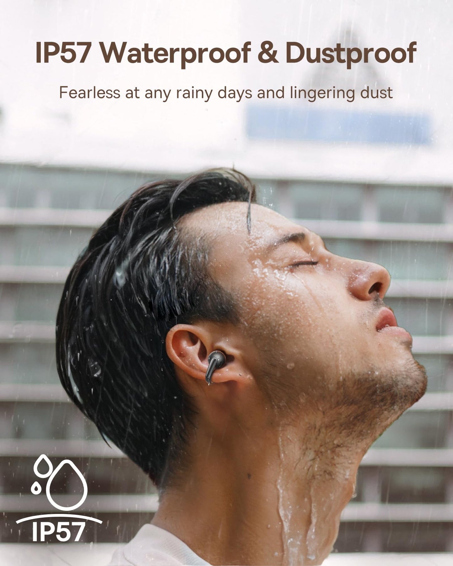 Baseus Bowie MC1 Open Ear Clip-On Earbuds, Adaptive Comfort with Anti-Drop Design, Impactful Sound with Adaptive Bass Boost, Adaptive Noise Cancelling Calls, IP57 Waterproof, 40H Playtime, Lightweight