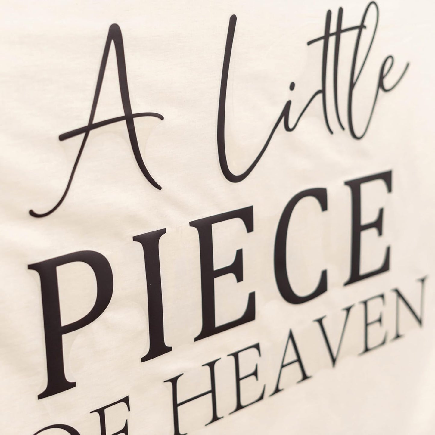 A Little Piece of Heaven Wall Decal - Baby Shower/Gender Reveal Party Supplies Decorations Wall Stickers, Angel Heaven Theme Sign Decals, Balloon Arch and Party Backdrop Decoration Stickers