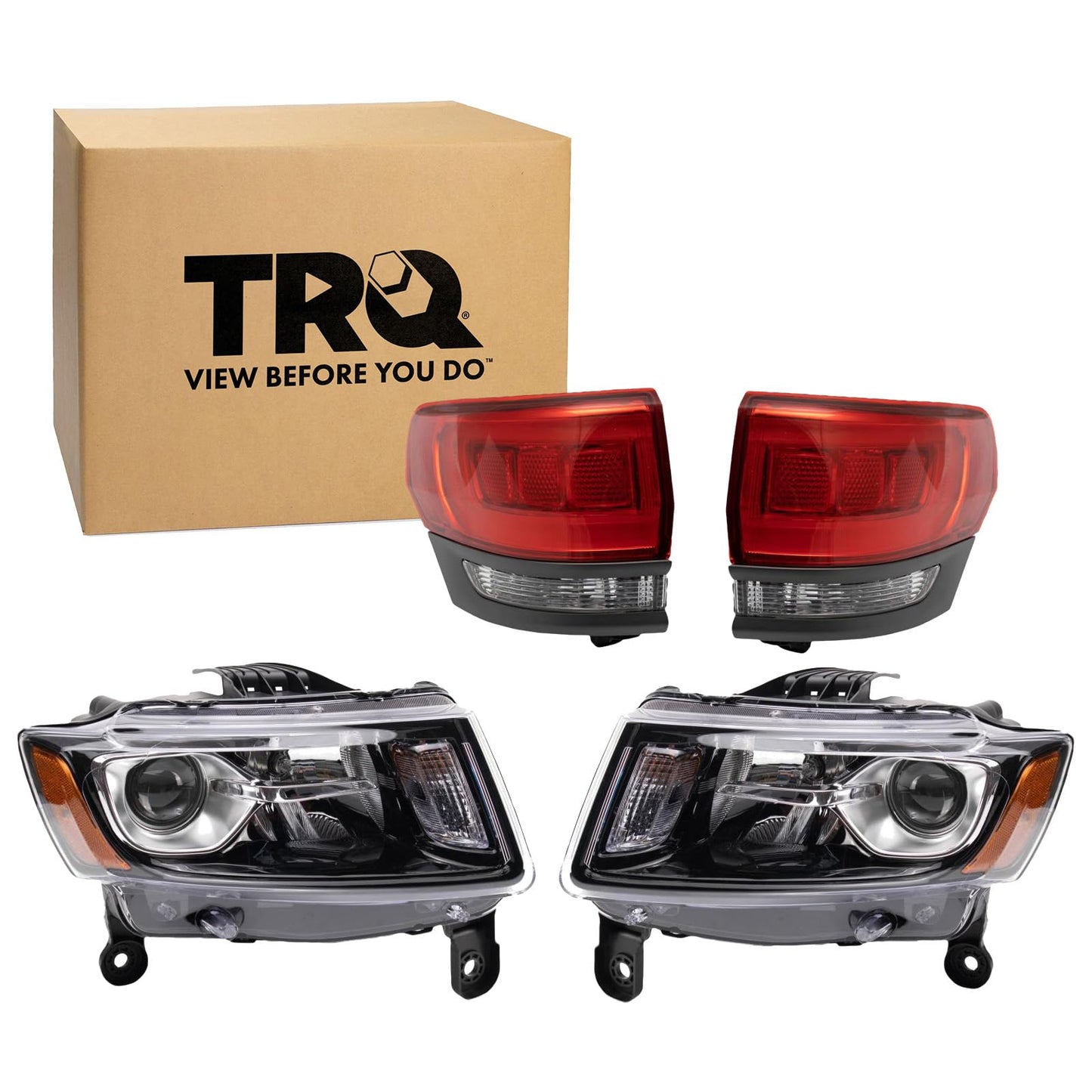 Trq Lighting Kit Ch2502308 Ch2503308 Ch2804110 Ch2805110 Compatible With 2014-2016 Jeep Grand Cherokee