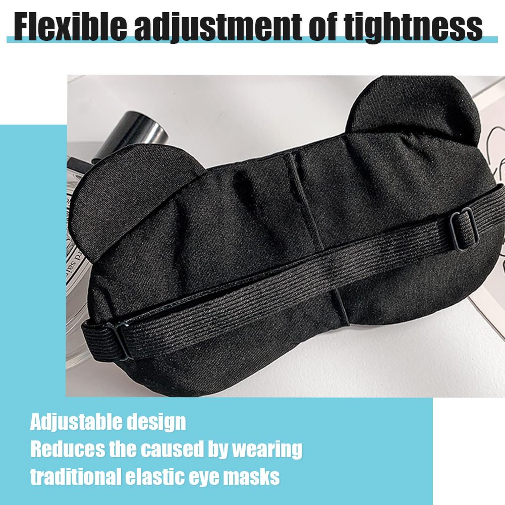 2PCS Cute Eye Mask for Sleeping - Soft Lightweight Eye Cover with Adjustable Strap, Funny Sleep Mask, Eyeshade Covers, Sleeping Mask for Women Men Travel Nap Blindfold Game