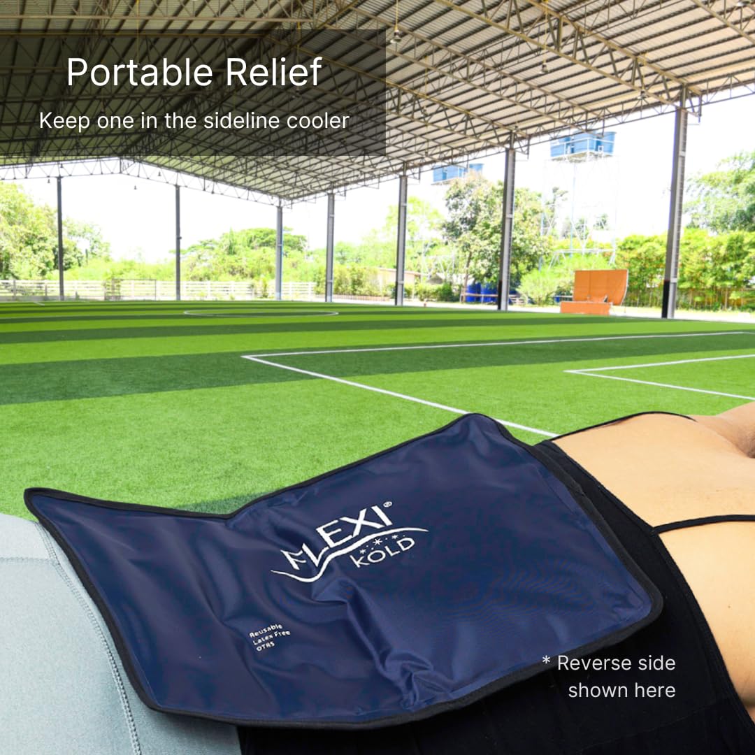 FlexiKold American Flag Gel Ice Pack (Standard Large: 10.5" x 14.5") Ice Packs for Injuries Reusable, Back, Shoulder and Knee Pain Relief, After Surgery - 6300-COLDUSA by NatraCure