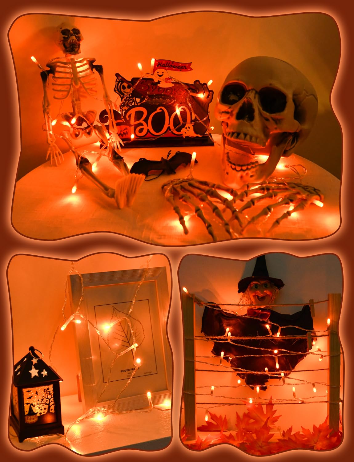 Cshare Halloween String Lights, 9.8Ft 30Led Waterproof Orange, Battery Operated With Timer, Model Cs-Fszc-3Og For Indoor/Outdoor Decor