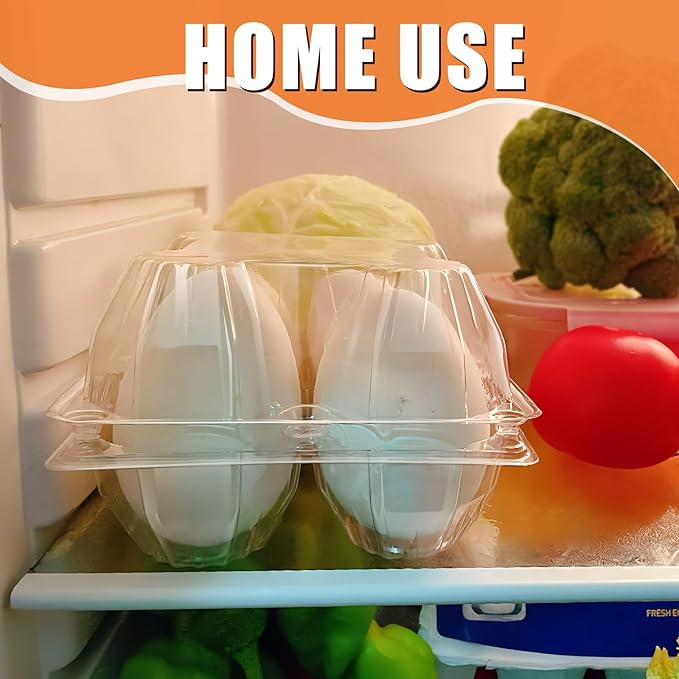 tutata Goose Egg Cartons, 40 Pack, 1/3 Dozen Jumbo Egg Carton, Plastic Box, Blank Top