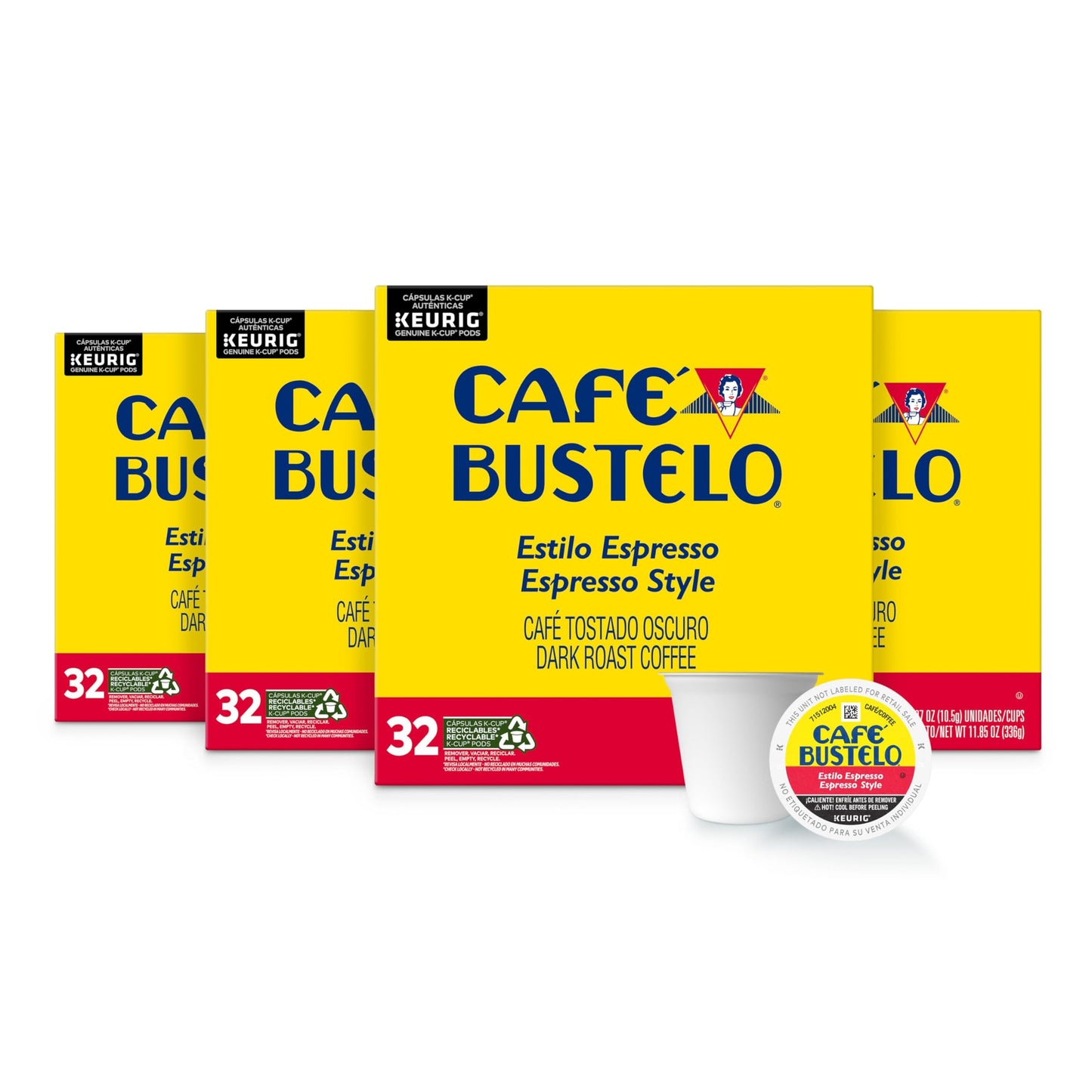 Caf   Bustelo Espresso Style Dark Roast Coffee, 128 Keurig K-Cup Pods