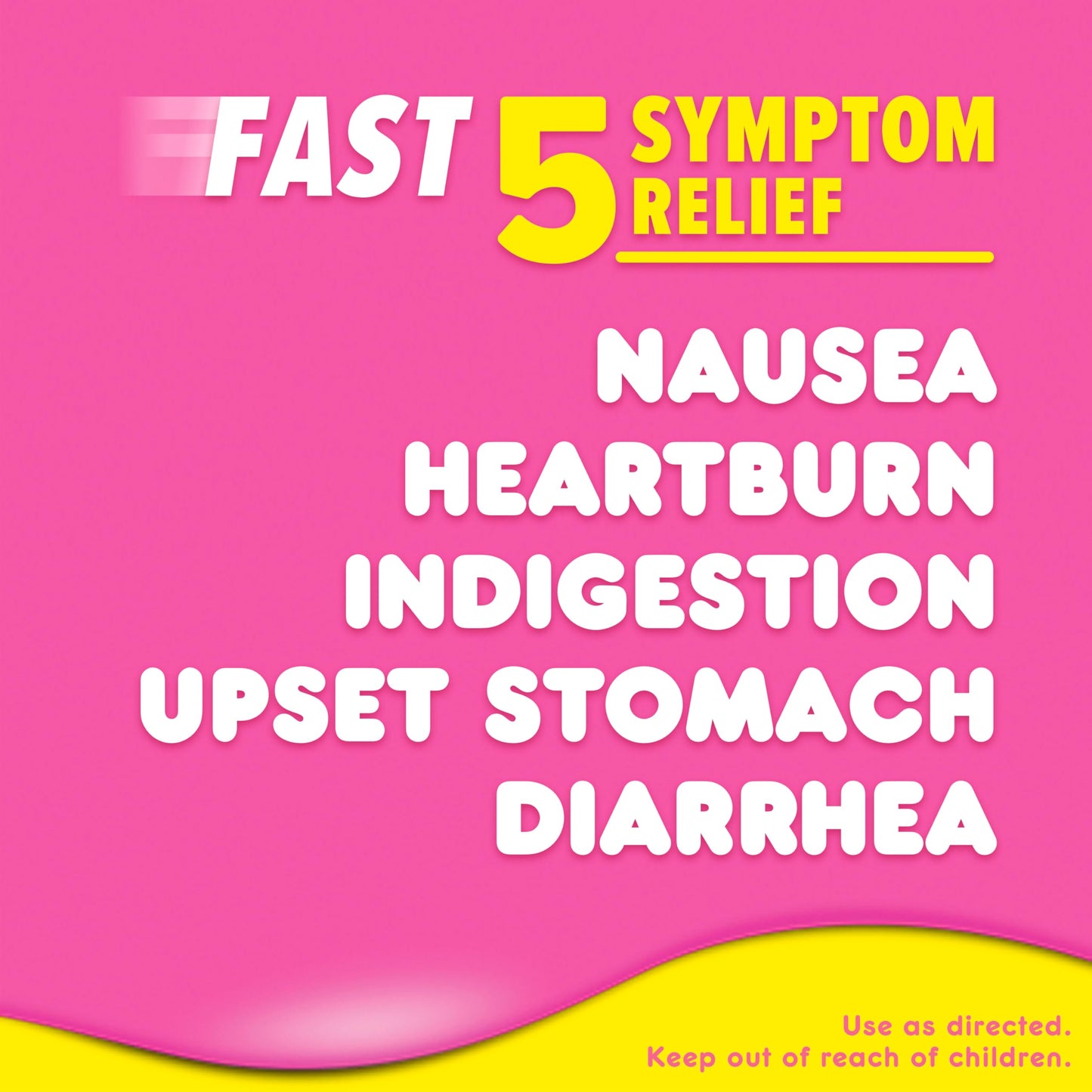 Pepto Bismol Chewable Tablets, Upset Stomach Relief, Nausea Relief, Heartburn Relief, Indigestion Relief, Anti Diarrhea Medication for Adults - 5 Symptom Relief, 90 Chewable Tablets (3x30 ct)