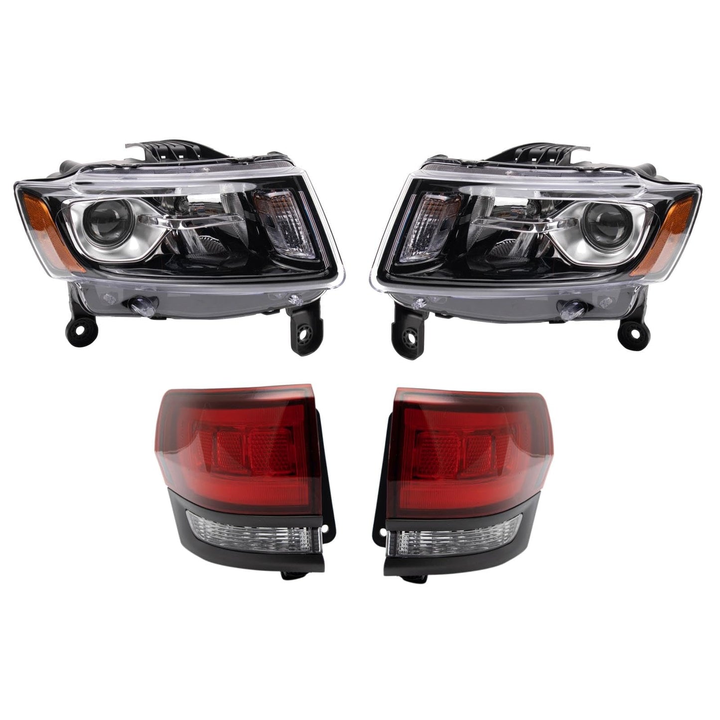 Trq Lighting Kit Ch2502308 Ch2503308 Ch2804120 Ch2805120 Compatible With 2014-2016 Jeep Grand Cherokee