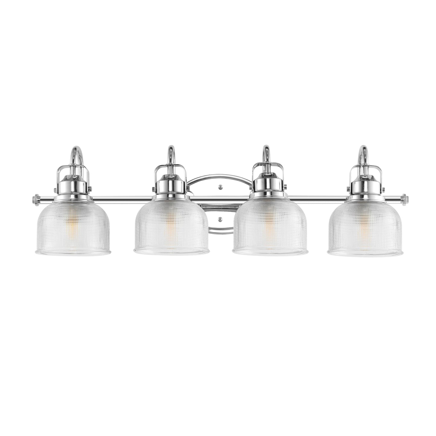 Jonathan Y 30 4-Light Chrome Metal/Glass Led Vanity Light, Model Jyl7902A, Traditional Style For Living Room, Dining Room, Bedroom, Bathroom