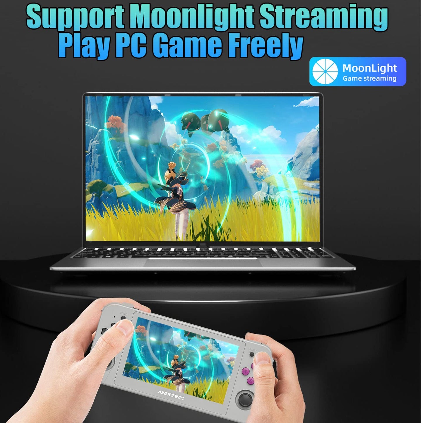 Handheld Game Console Android 12,Unisoc Tiger T618 Built-in 128G Pre-Loaded 3172 Games,Gyroscope Sensor and 4.95 inch OLED Touch Screen