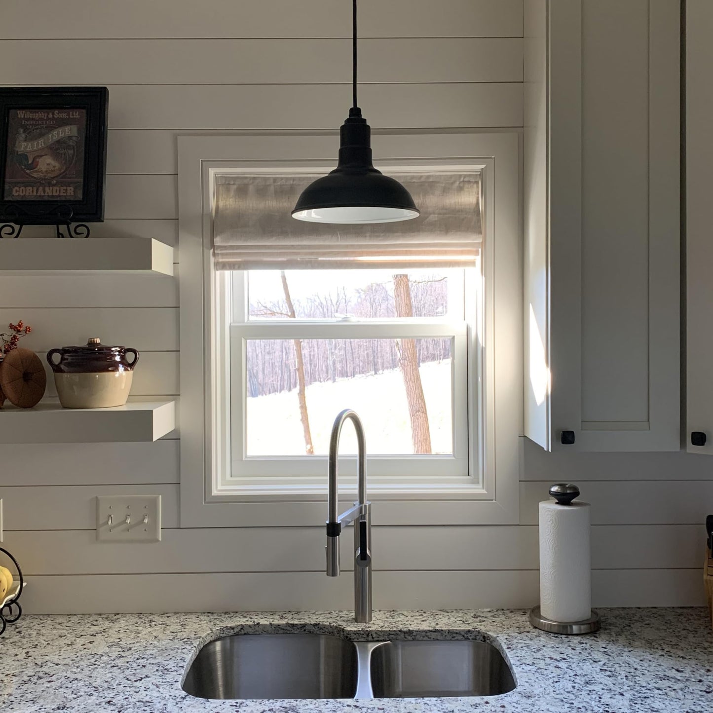 Steel Lighting Co. Barn Light Pendant | 12in Dome | Heavy Duty Alloy Steel | Matte Black