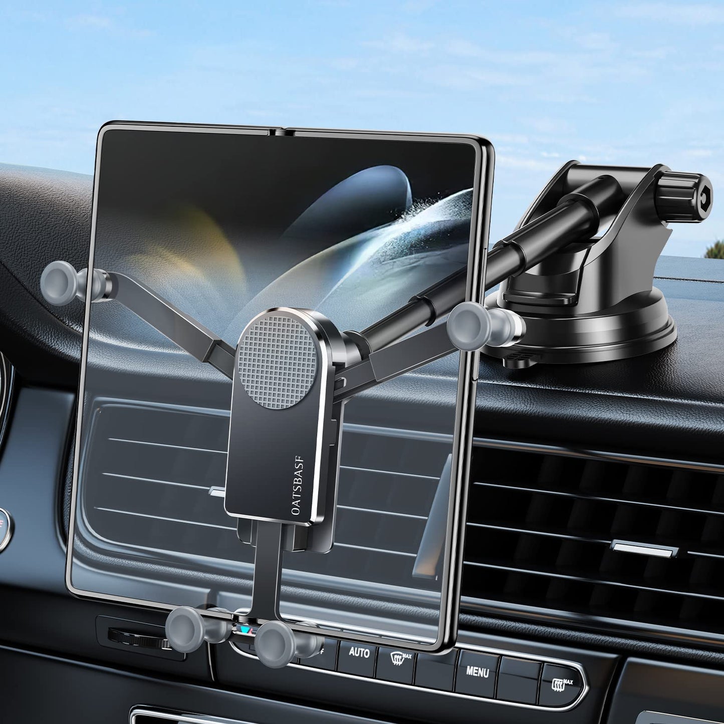 Xuenair Z Fold 4 Car Mount For Dashboard Windshield Window, Aluminum 2 Mode For Samsung Galaxy Z Fold 6 5 4 3 2 Accessories And