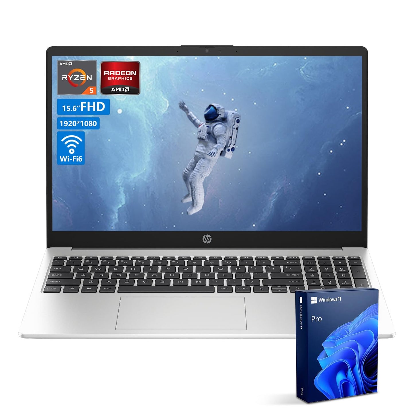 Hp Essential 255 G10 Entry Business Laptop, 15.6 Fhd Anti-Glare Display, Amd Ryzen 5 7530U, Radeon Graphics, 16Gb Ram, 512Gb Ssd