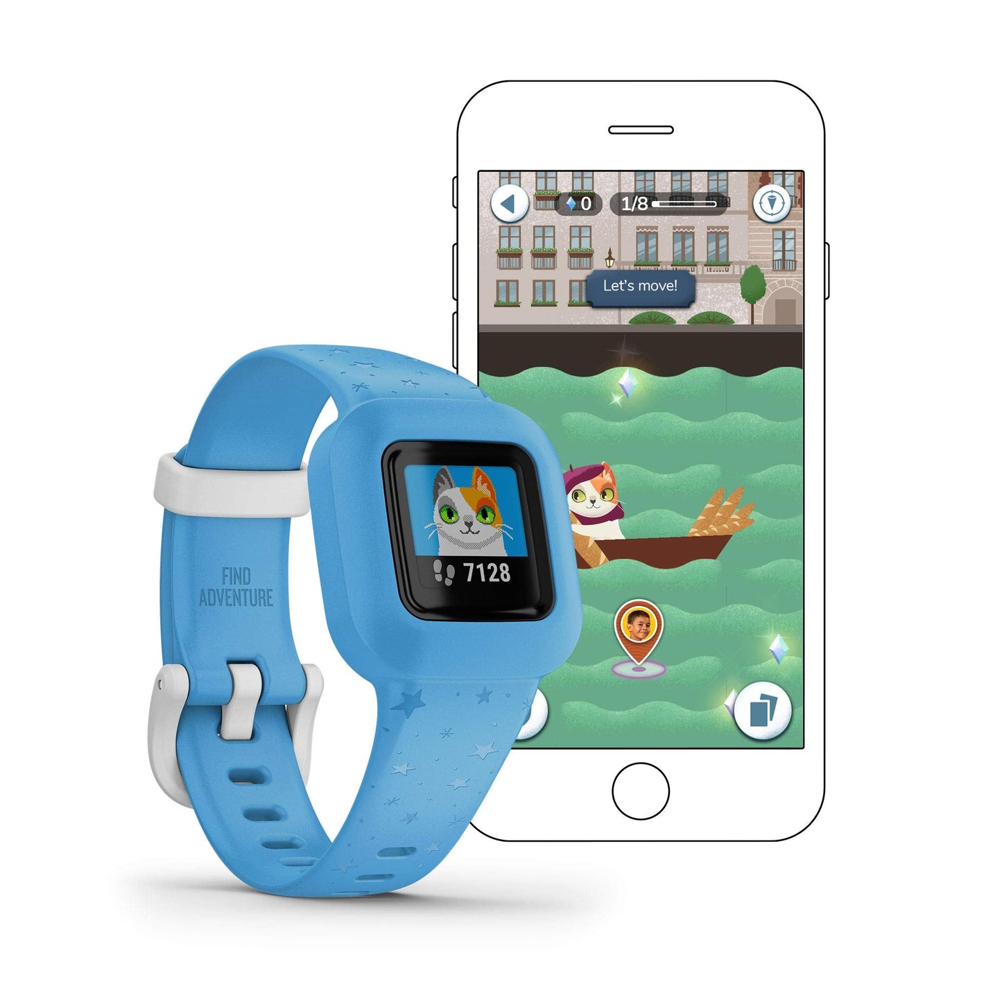 Garmin Vivofit Jr. 3, Fitness Tracker For Kids, Includes Interactive App Experience, Swim-Friendly, Up To 1-Year Battery Life, B