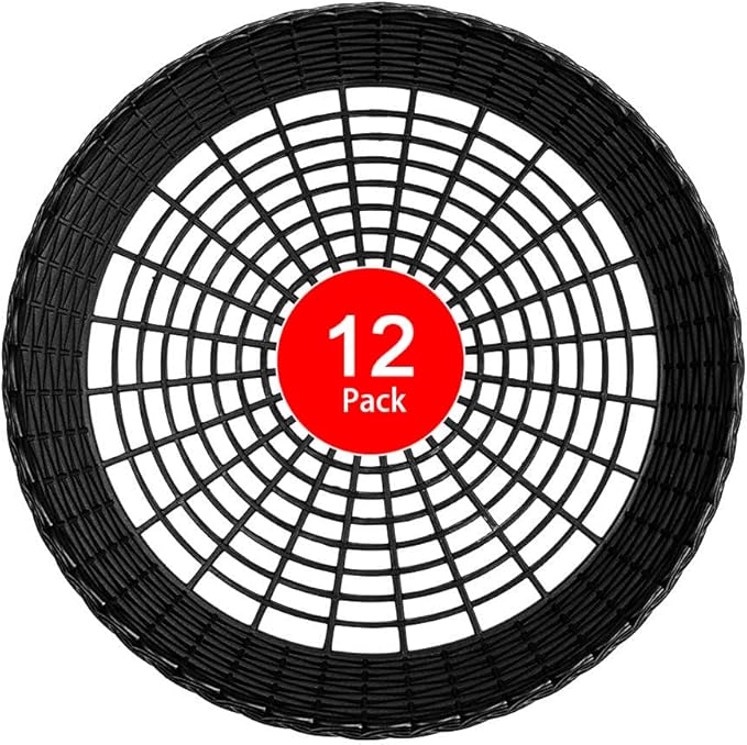 Paper Plate Holders, 8/12/24 Packs 9/10 Inch paper plate holders reusable Black Plastic Heavy Duty supports for Picnic Party Dinner