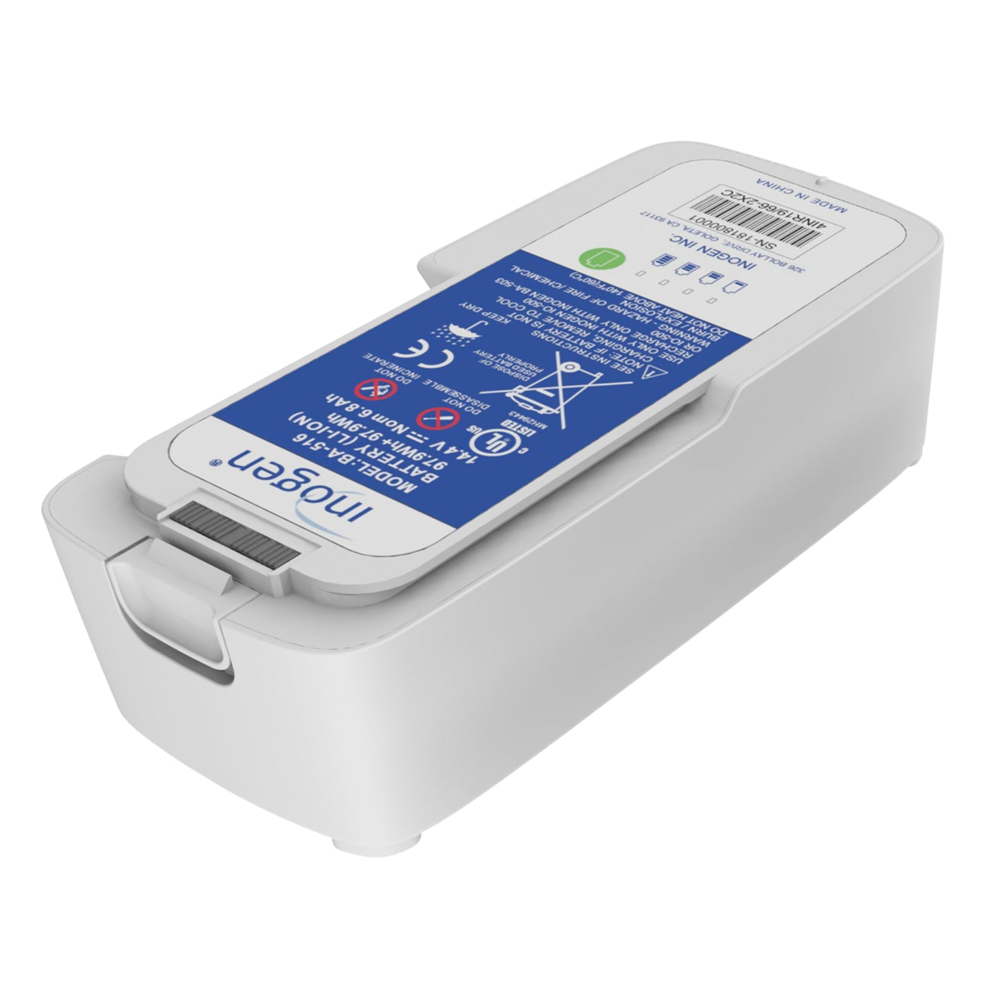 Inogen Extended (16-cell) Battery - for the Inogen One G5/Inogen Rove 6 - Up to 12 hours, 45 minutes of battery life on setting 1-2.18 lbs.