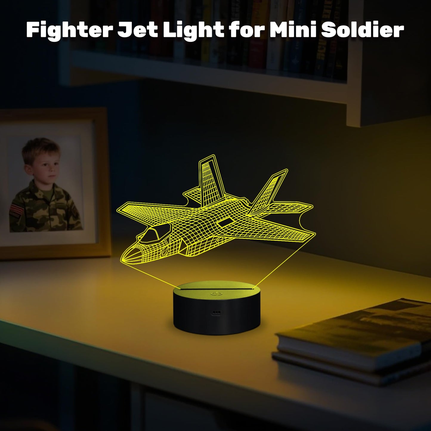 Fighter Jet Night Light  Air  Jet Gifts War Thunder 3D Illusion Lamp With With Remote Control 3D   Illusion Lamp For Room Decor  Gifts For Birthday Xmax Entry Graduation For Men Boy Kids