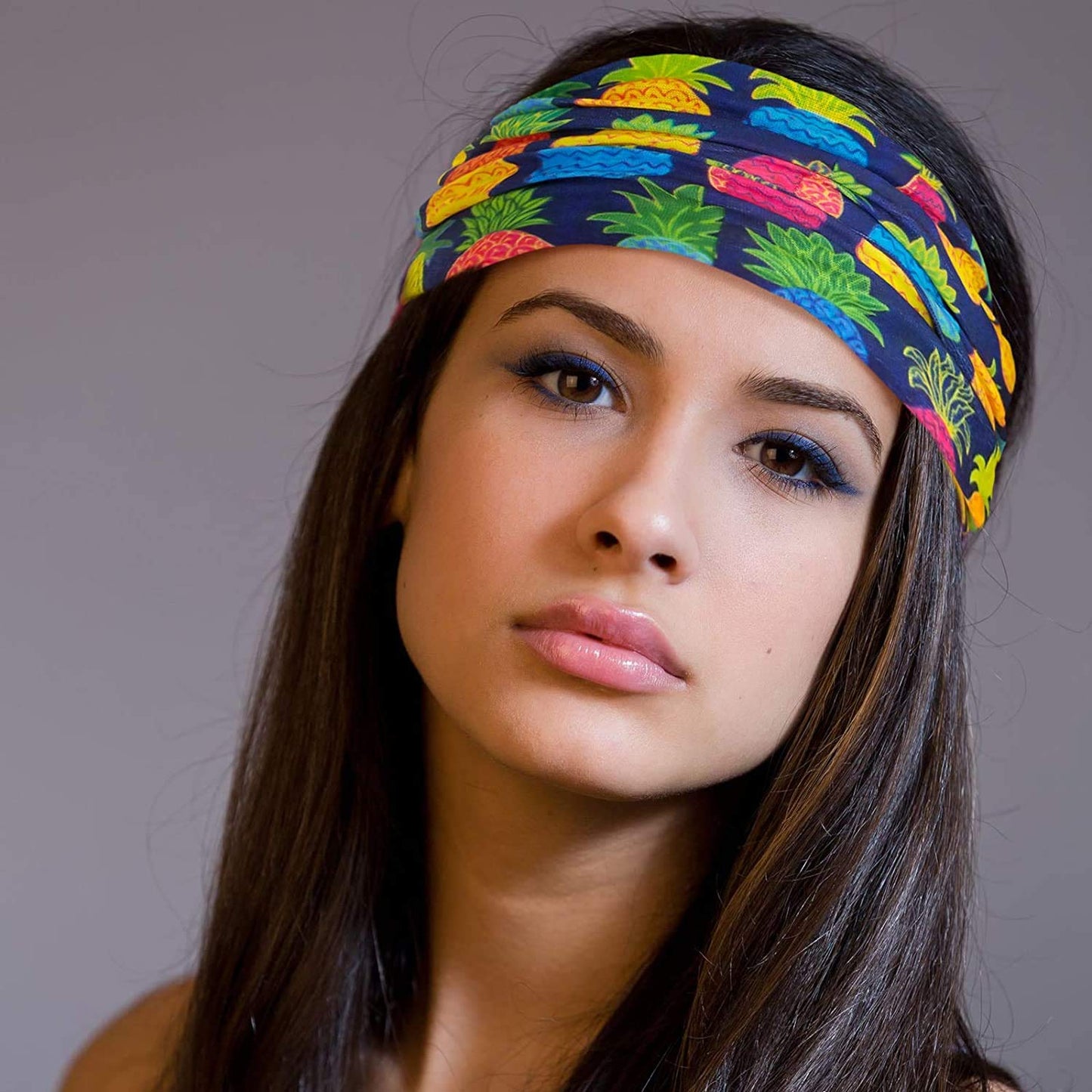 Spoontiques Hair and Face Wraps - Multifunctional Bandanna - Headband - Scarf - Neck Gaiter- Balaclava - Struped Floral