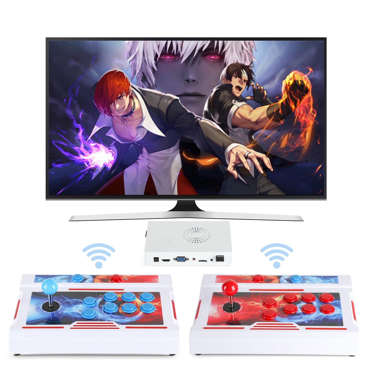 Pandora Box Arcade Game Console 32000 Games Pre-Install,Retro Game Machine for TV PC Projector, Supports Up to 4 Players, Full HD Output,, Search, Save, Hide, Favorites List