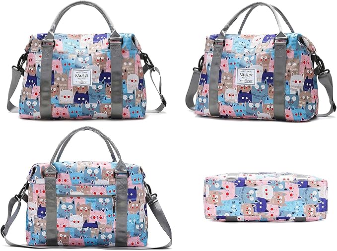 Travel Duffle Bag Weekender Overnight Bag Gym Tote with Dry and Wet Separated Pocket for Women Girls Shoulder Workout Duffel Bag Water Resistant (rainbow unicorn)