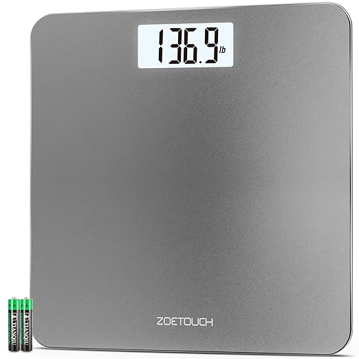 ZOETOUCH Bathroom Scale for Body Weight Digital Weighing Machine with Backlit LCD Display, Most Accurate Bath Scale for Pe...