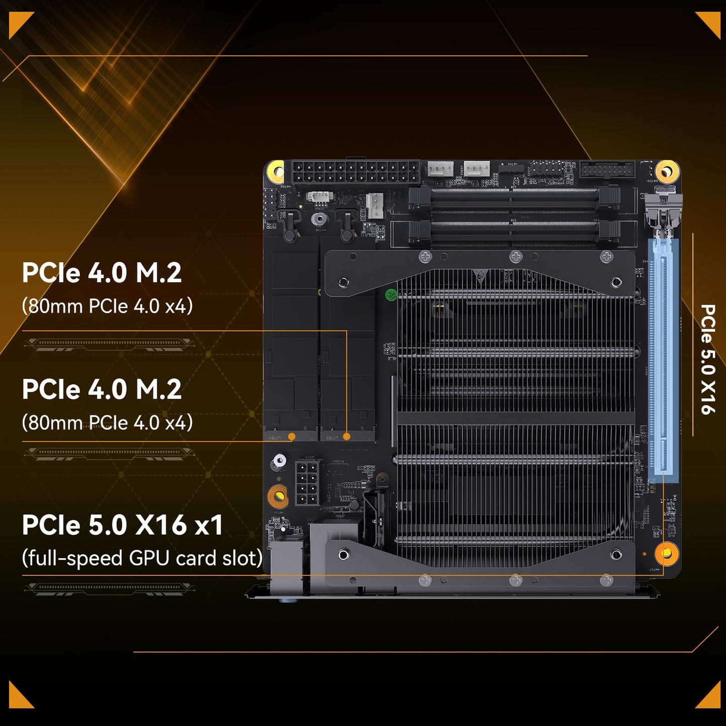 MINISFORUM Motherboard BD795i SE Mini ITX NAS Motherboard, AMD Ryzen 9 7945HX, 16 C/32 T,PCIe 5.0 x16 Slot, Dual PCIe4.0 M.2 Support, DDR5,8K Triple Output(HDMI/DP/USB-C), RJ45 2.5G, USB 3.2