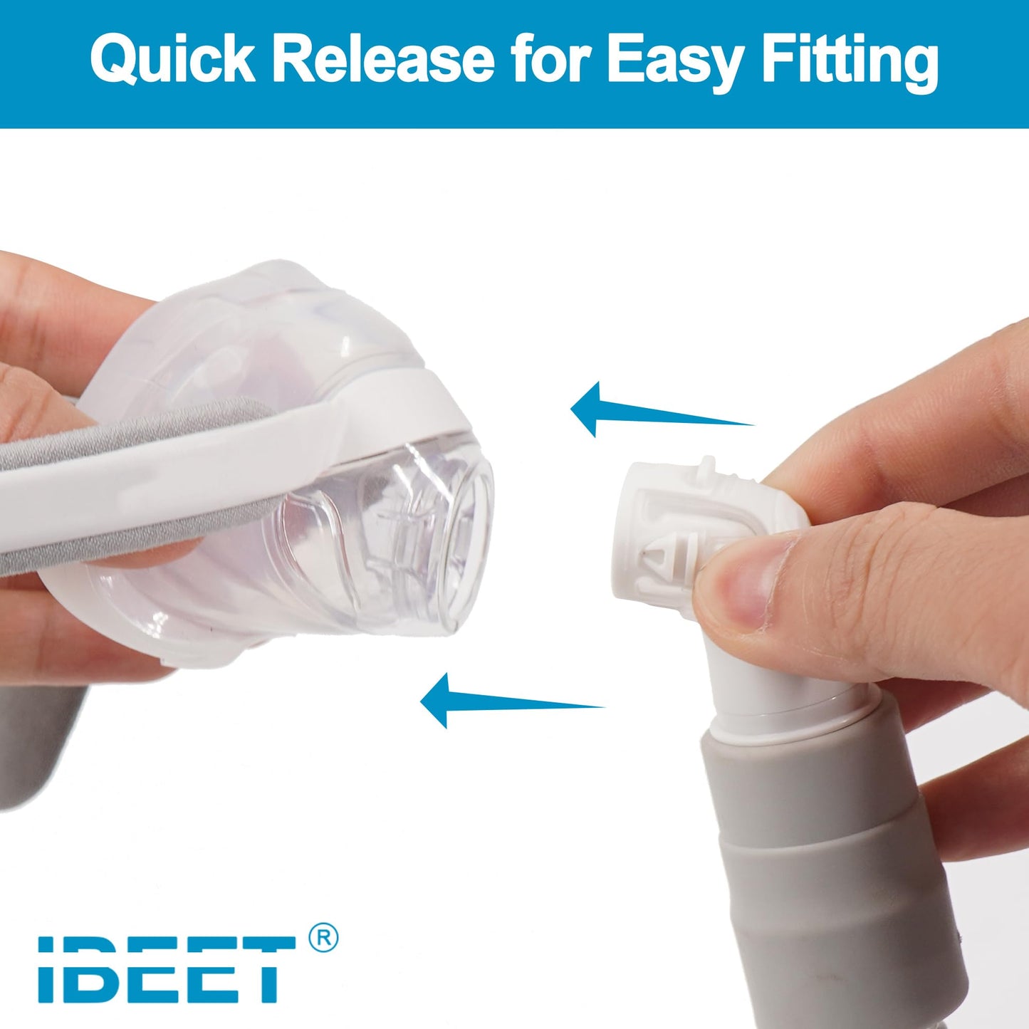 2PCS Replacement Elbow for Airfit N20 - Connect to 22mm Hose Directly, IBEET Quick-Release & 360-Degree Rotatable Replacement Supplies