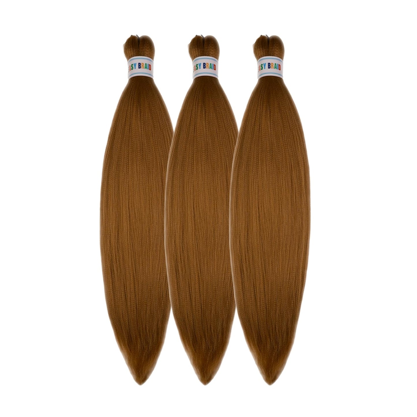 Honey Blonde Braiding Hair Pre Stretched 16 Inch for Knotless Braids 27# Synthetic Box Braiding Hair for Women