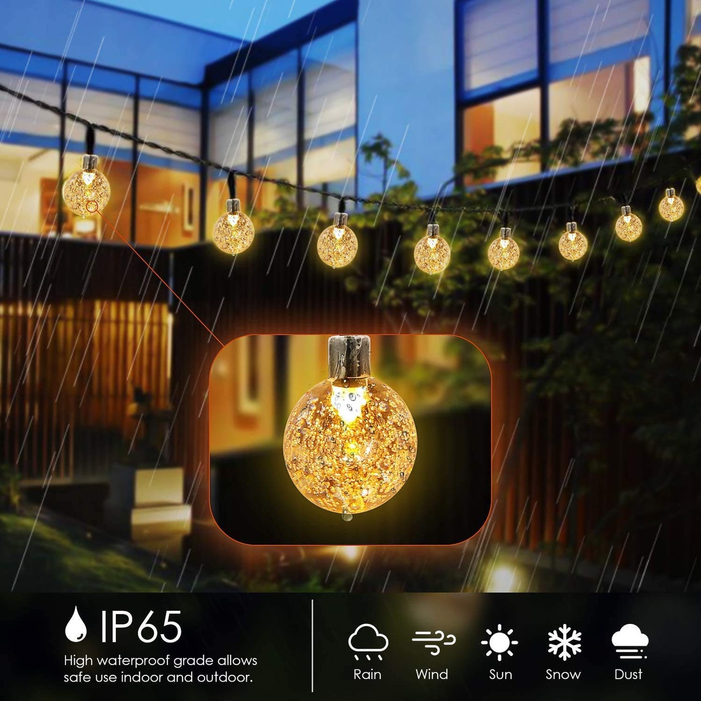 Loende 16Ft Battery Operated String Lights, 30 Led, Waterproof, Warm White, 2 Pack, Green Wire, 8 Modes For Indoor/Outdoor Decor