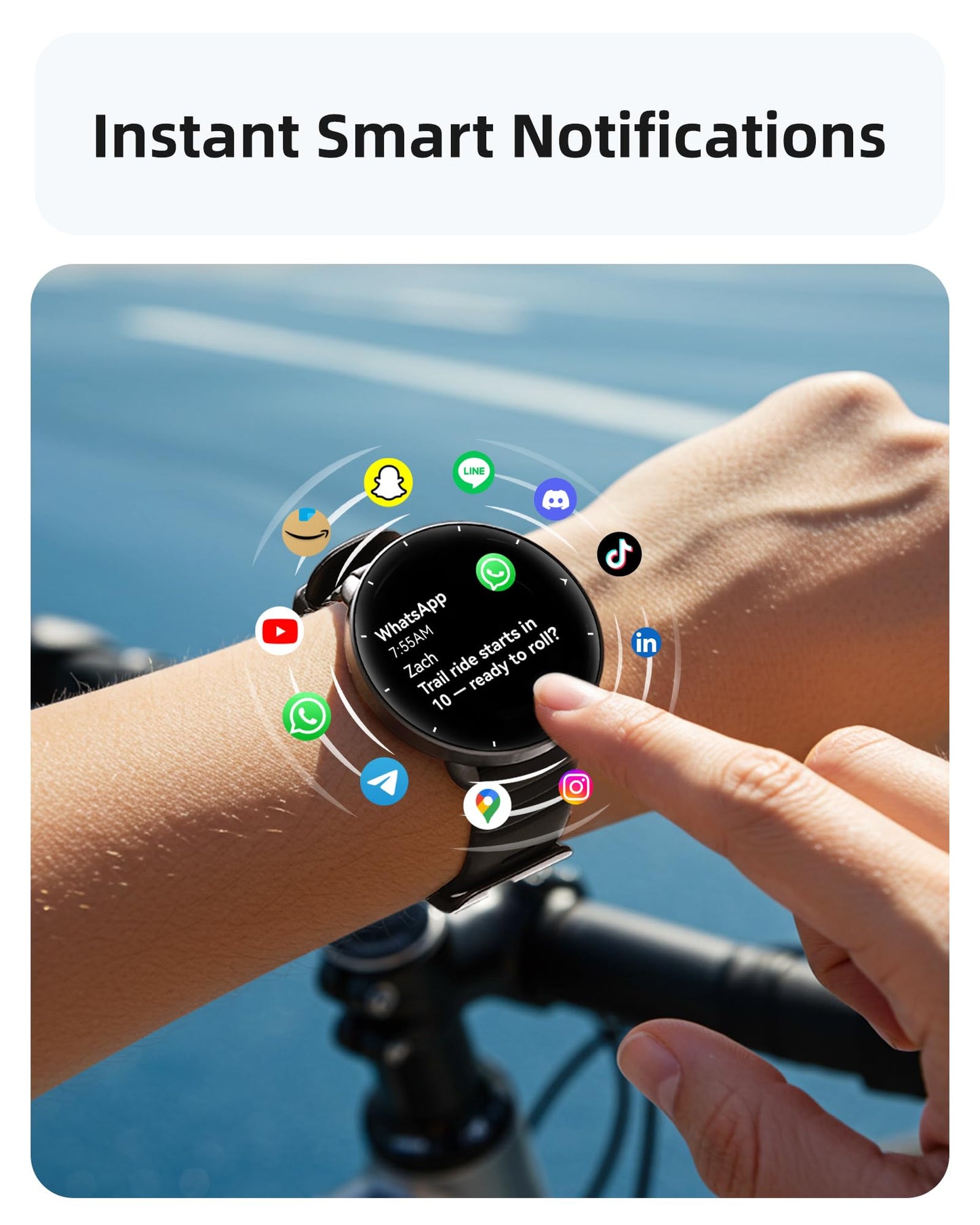 Parsonver Swimming Smart Watch, 5ATM Waterproof for Pool & Open Water, Built-in GPS & Compass, AMOLED Screen Fitness Tracker with 100+ Sports Modes, Heart Rate & Sleep Monitor, AI Swim Analysis, Black