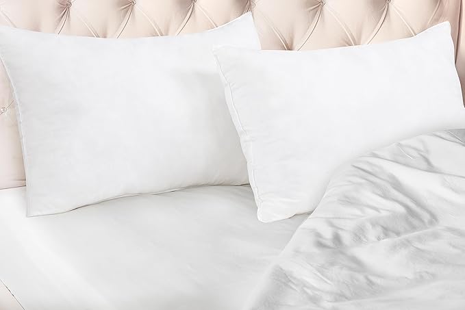 ROYALE LINENS Pillows Standard Size Set of 2 - Bed Pillows for Sleeping - Sleeping Pillow for Back, Stomach & Side Sleepers - Down Alternative Standard Pillow - Hotel Quality (20x26 Inches,Pack of 2)