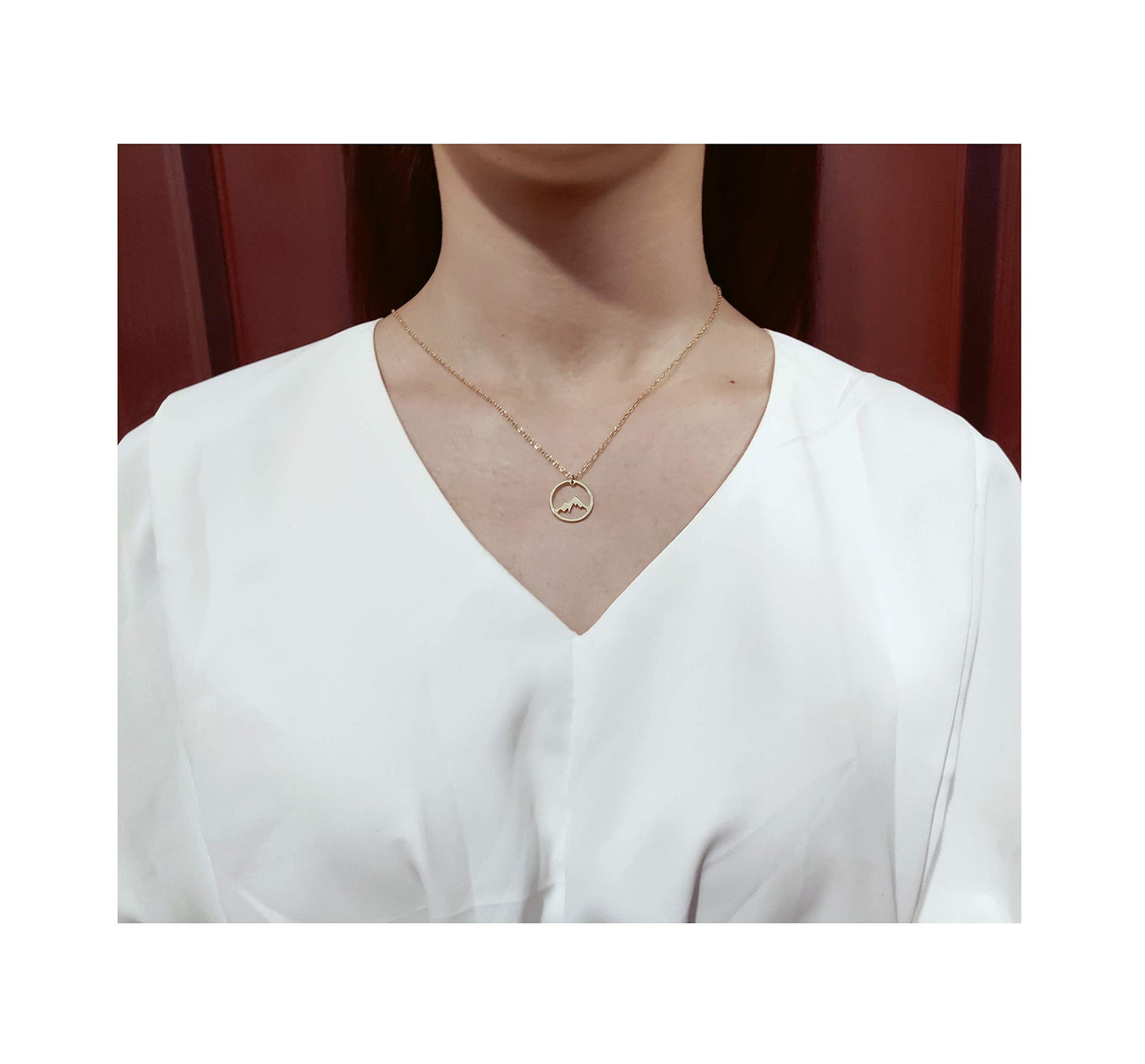 Baydurcan Friendship Mountain Necklace with Message Card Gift Card (mountain)