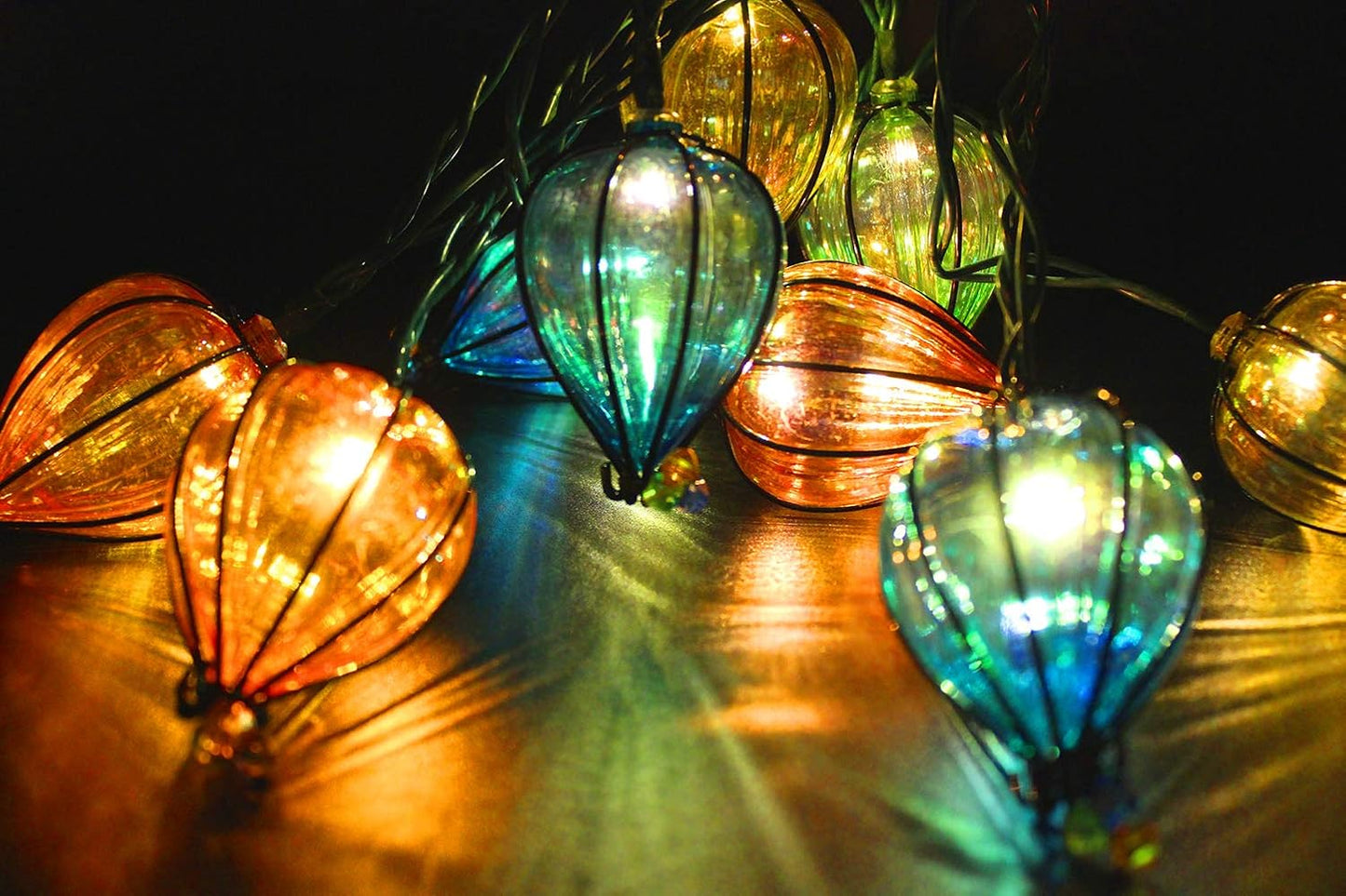 11FT Multicolor String Lights with 10 Bulbs, UL Listed Connectable Waterproof Decorative LED Lights Hanging for Backyard Patio, Indoor/Outdoor for Christmas Wedding Party Festival Lighting